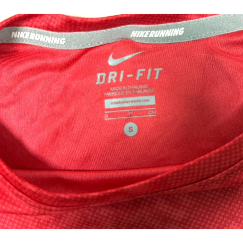 Nike Pullover Shirt Womens Small Pink Tonal Athletic Running Dri-Fit Miler Swosh